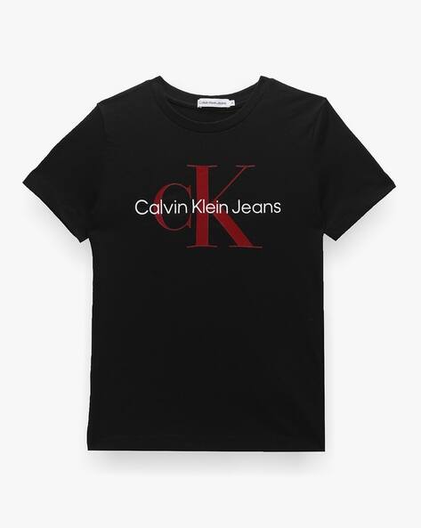 Boys Monogram Logo Regular Fit Crew-Neck T-Shirt