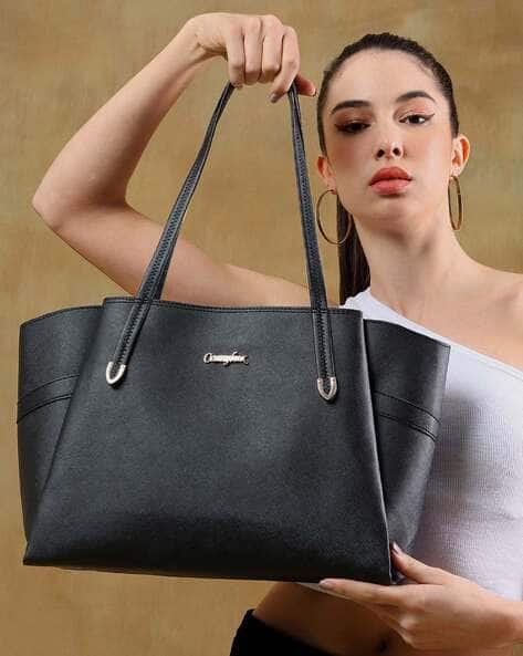 structured tote backpack black