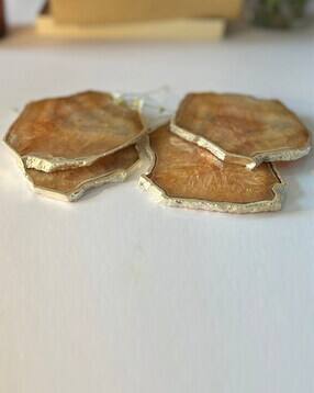 homearte india Set of 4 Gold-Plated Coasters-picture-2