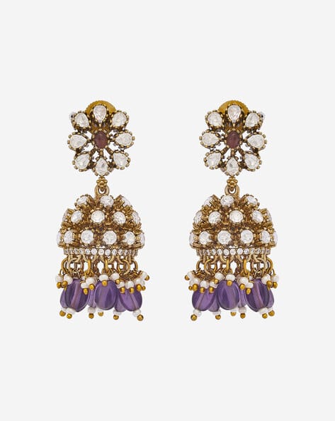 Jhumka Kushal's Fashion Jewellery Sale Buy Lavender Earrings