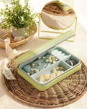 pure home and living Green Faux Leather Travel Jewellery Box-picture-16