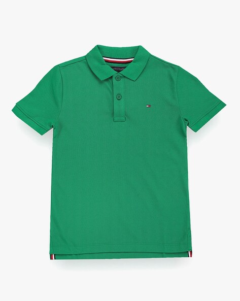 Green fashion tommy hilfiger polo shirt