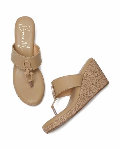 Bruno Manetti Women Stylised-Toe Regular Fit Wedges