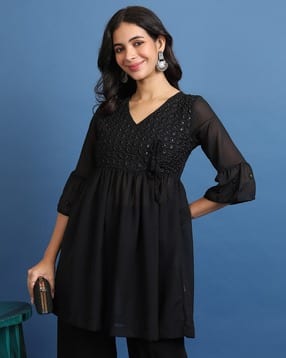 ketch Women Embroidered Relaxed Fit Tunic-picture-20