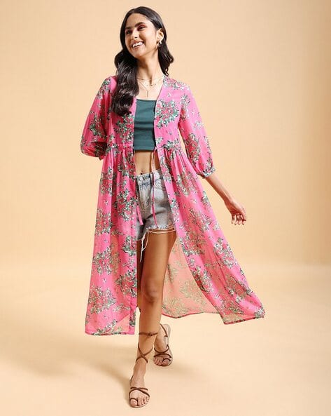 Ketch Women Floral Print Regular Fit Shrug
