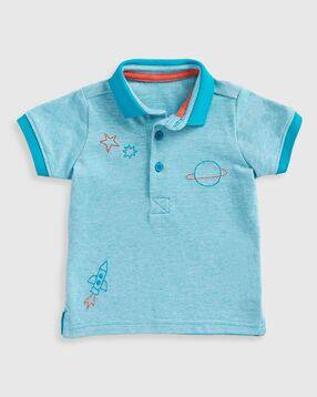 mothercare Boys My Happy Space Print Regular Fit Polo T-Shirt-picture-39