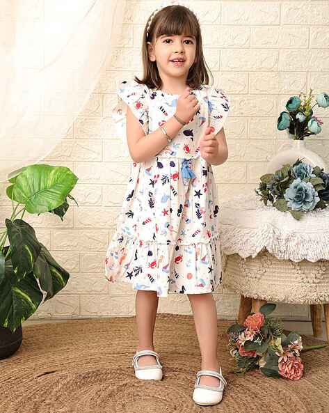 Buy White Dresses Frocks for Girls by BEEBAY Online Ajio