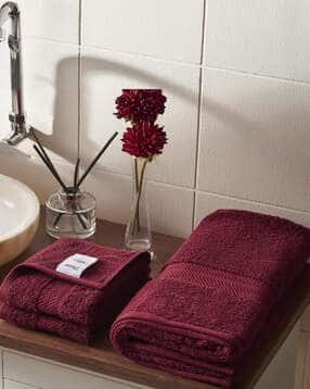 Set of 3 500 GSM Bath Towel with Hand Towels-image-23