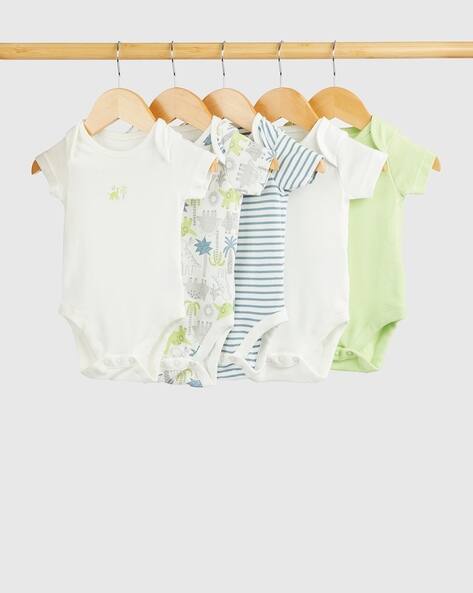 Boys Pack of Printed Cotton Bodysuits
