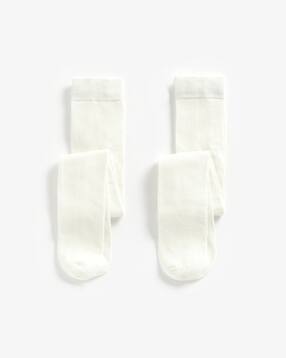 mothercare Girls Hosiery Tights - Pack of 2-picture-10