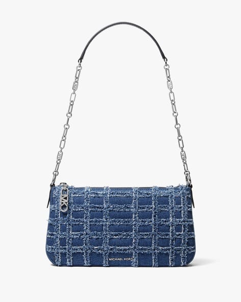 Buy Michael Kors Empire Medium Chain-Link Pochette Blue Color
