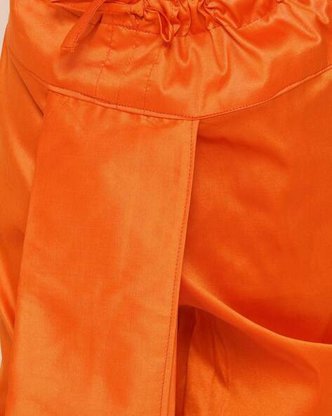 Shop Orange Silk Embroidered Pants by LATHA PUTTANNA at House of