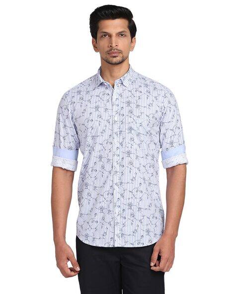Colorplus Men Floral Print Tailored Fit Shirt with Patch Pocket