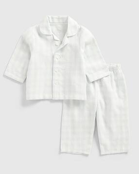 mothercare Boys Checked Shirt & Pyjamas Set-picture-53