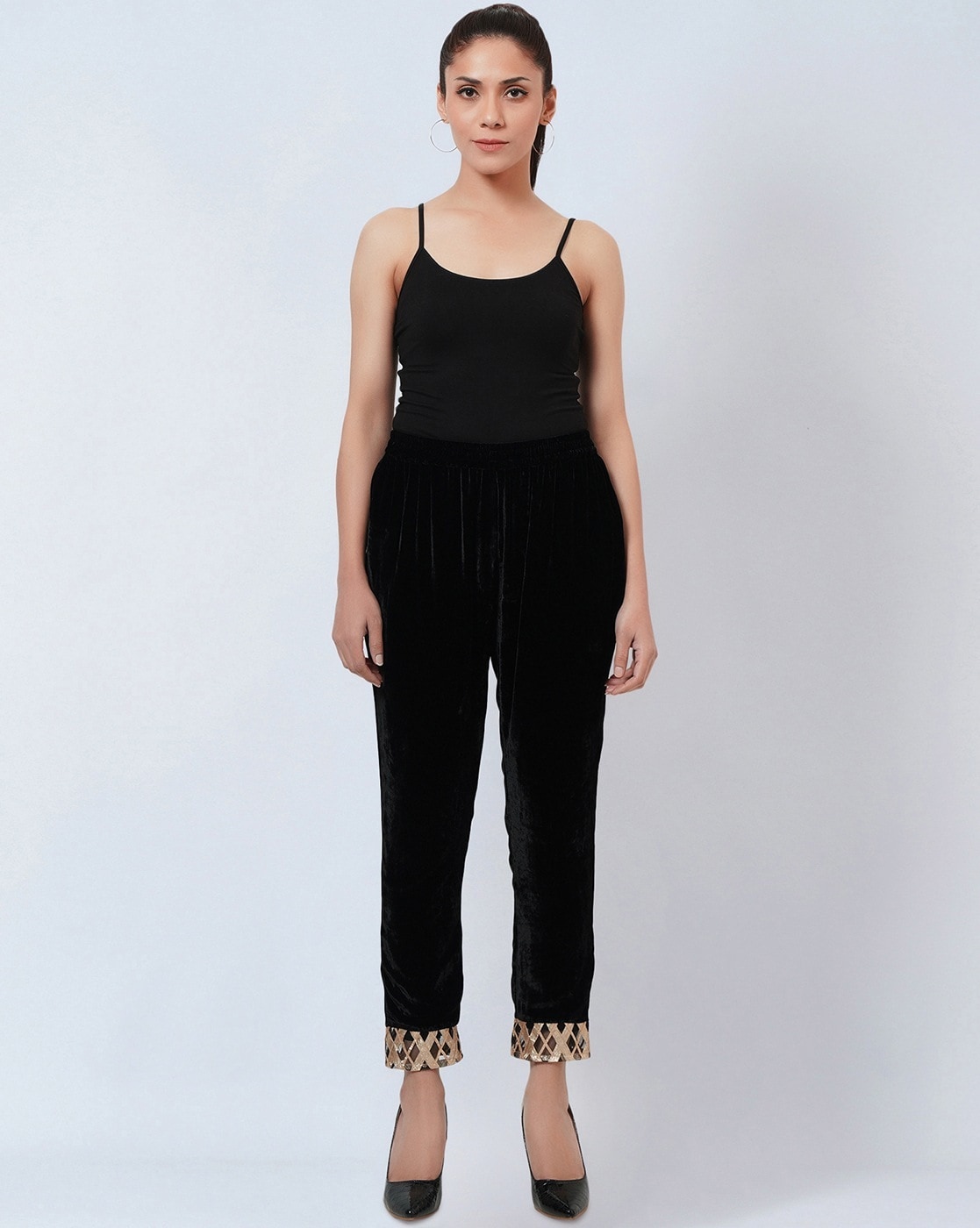 Buy Black Trousers & Pants for Women by First Resort - Ramola Bachchan  Online