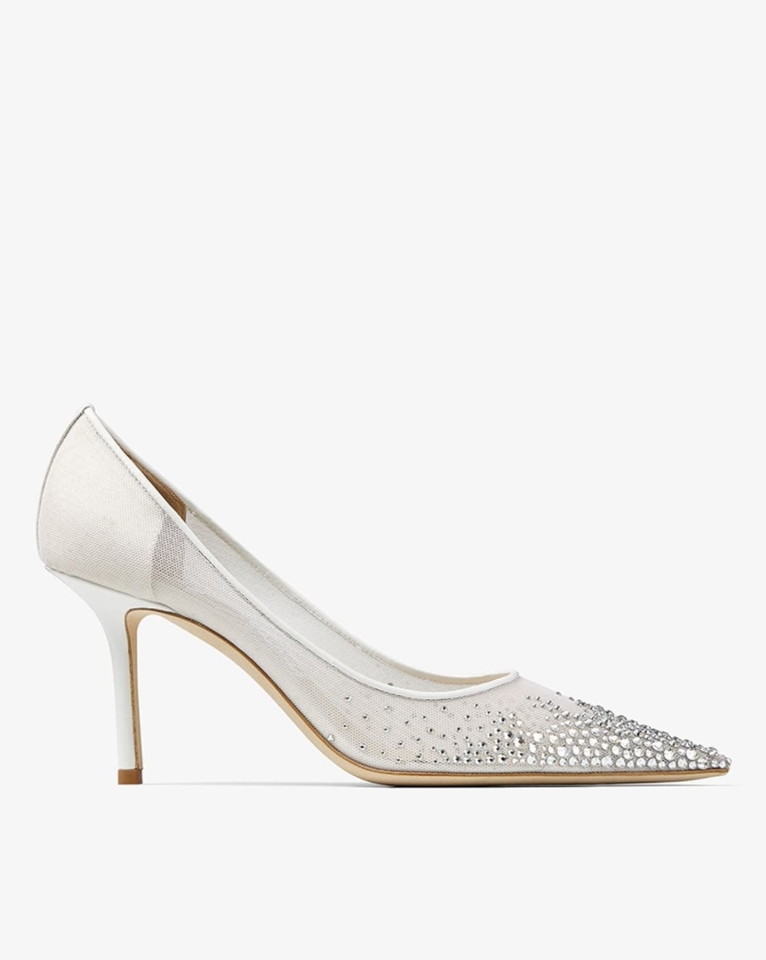 Buy Jimmy Choo Love 85 Mesh Pumps with Degrade Crystals