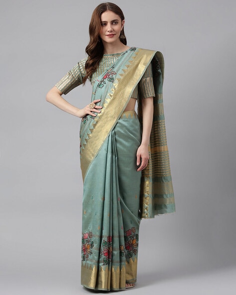 Attractive Assam Silk Weaving Saree With Jari Temple Border, Indian Saree  in USA - Etsy