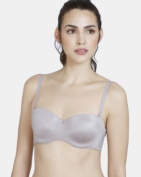 Buy Zivame All That Lace Padded Balconette Bra- White at Rs.1495 online
