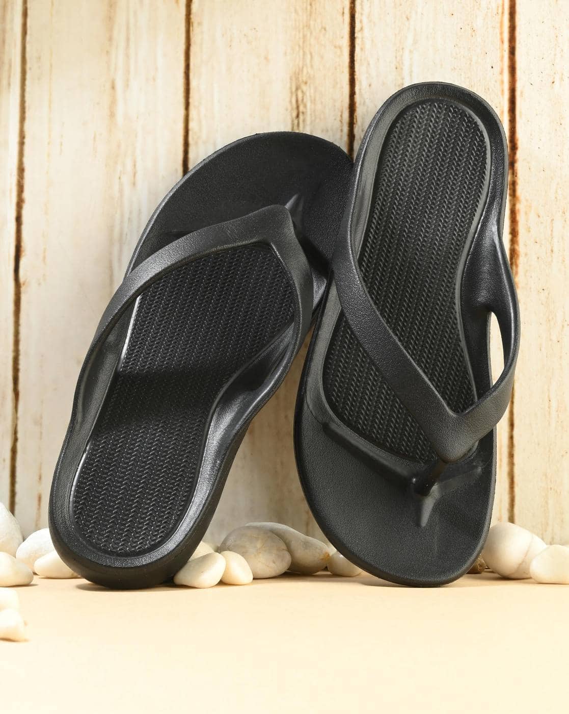 Buy Black Flip Flop \u0026 Slippers for Women by LAYASA Online | Ajio.com