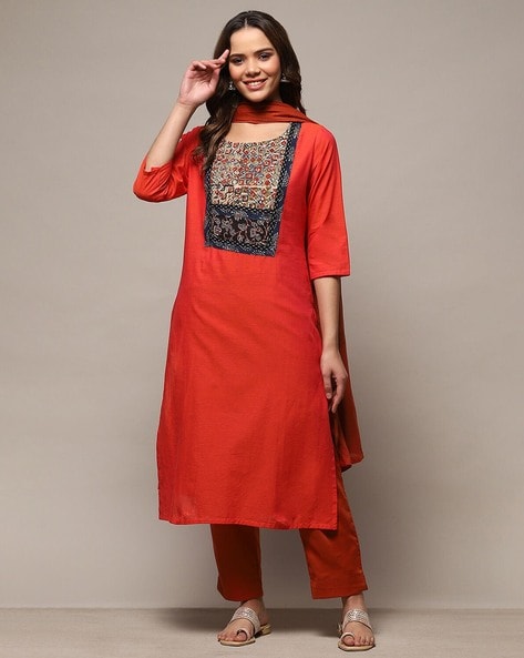 Women Printed 3-Piece Dress Material Price in India