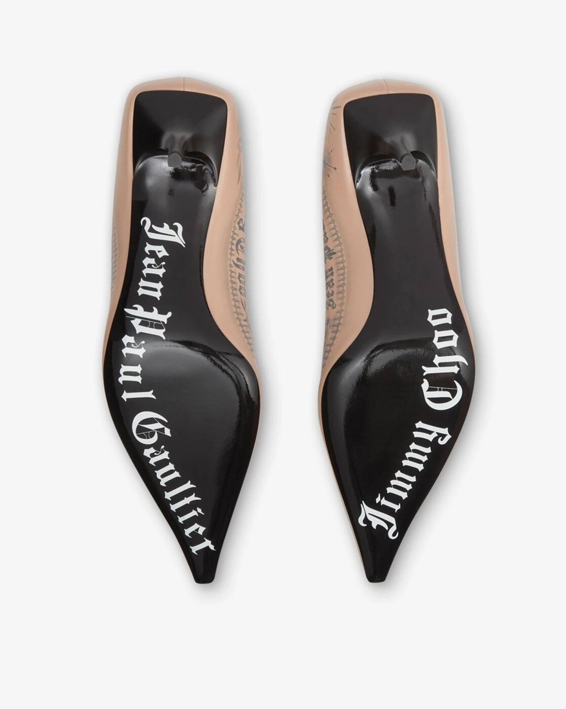 Buy Jimmy Choo Jean Paul Gaultier Leather Pumps | Beige Color