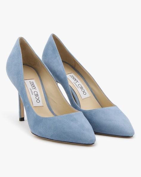 Buy Jimmy Choo Romy 85 Suede Pumps Blue Color Women AJIO LUXE