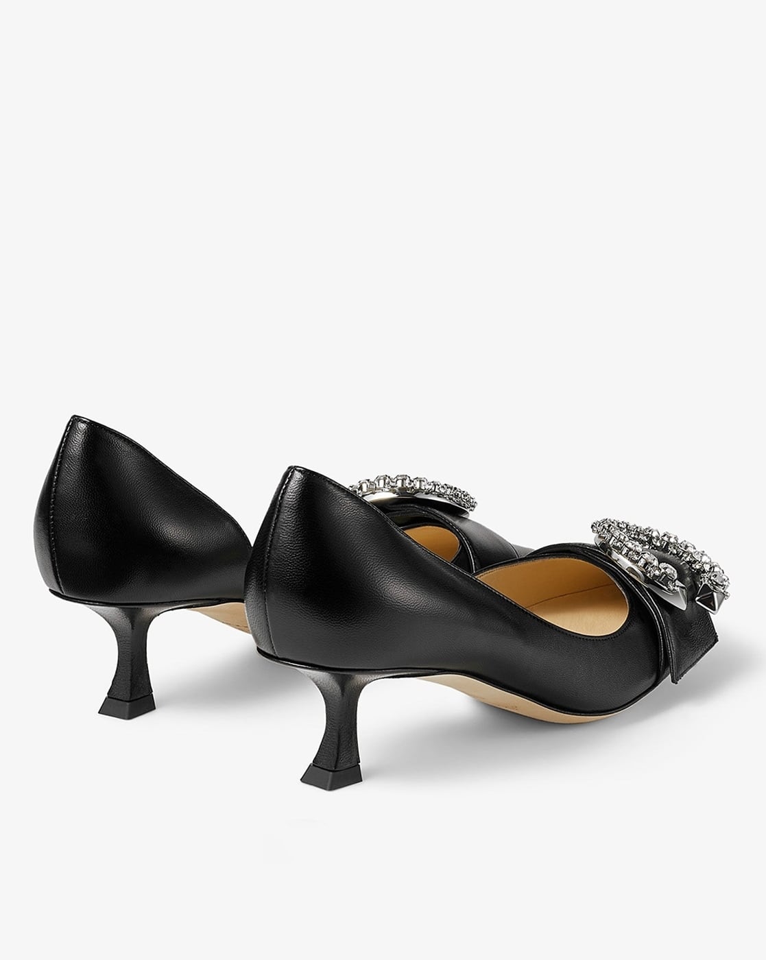 Buy Jimmy Choo Melva Dorsay Pumps with Crystal Buckle | Black