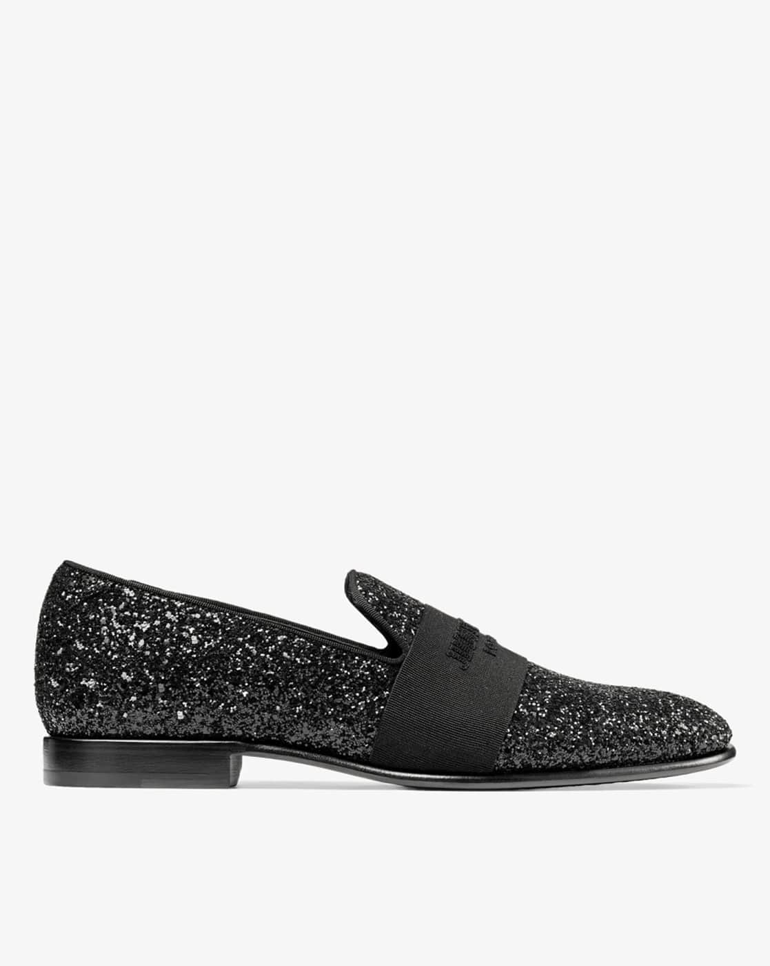 Buy Jimmy Choo Thame Glitter Fabric Loafers  Online | Ajio.com