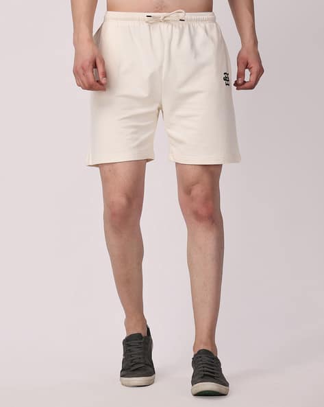 Men Regular Fit City Shorts with Elasticated Drawstring Waist