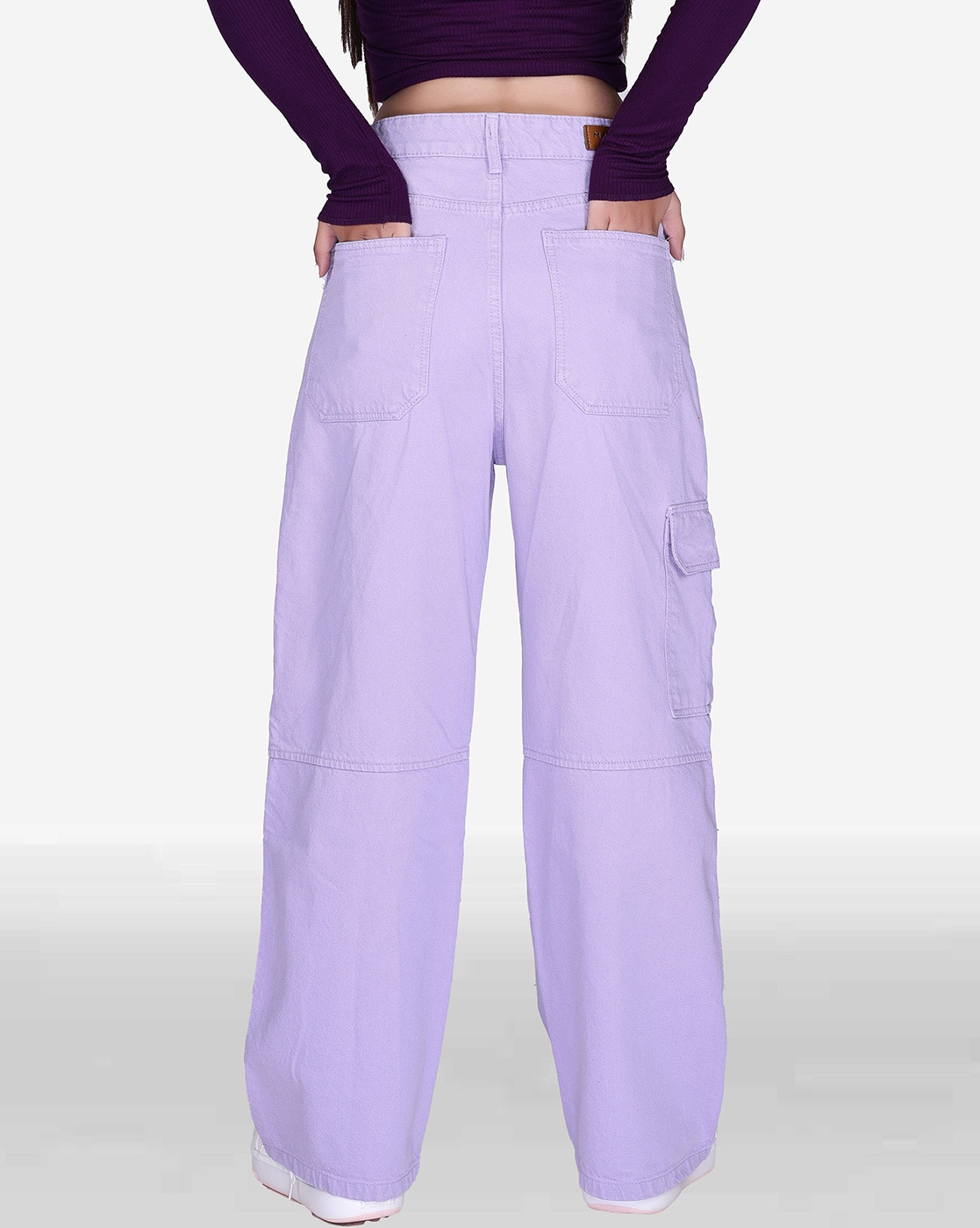 Buy Lavender Trousers & Pants for Women by MASTEC JEANS Online