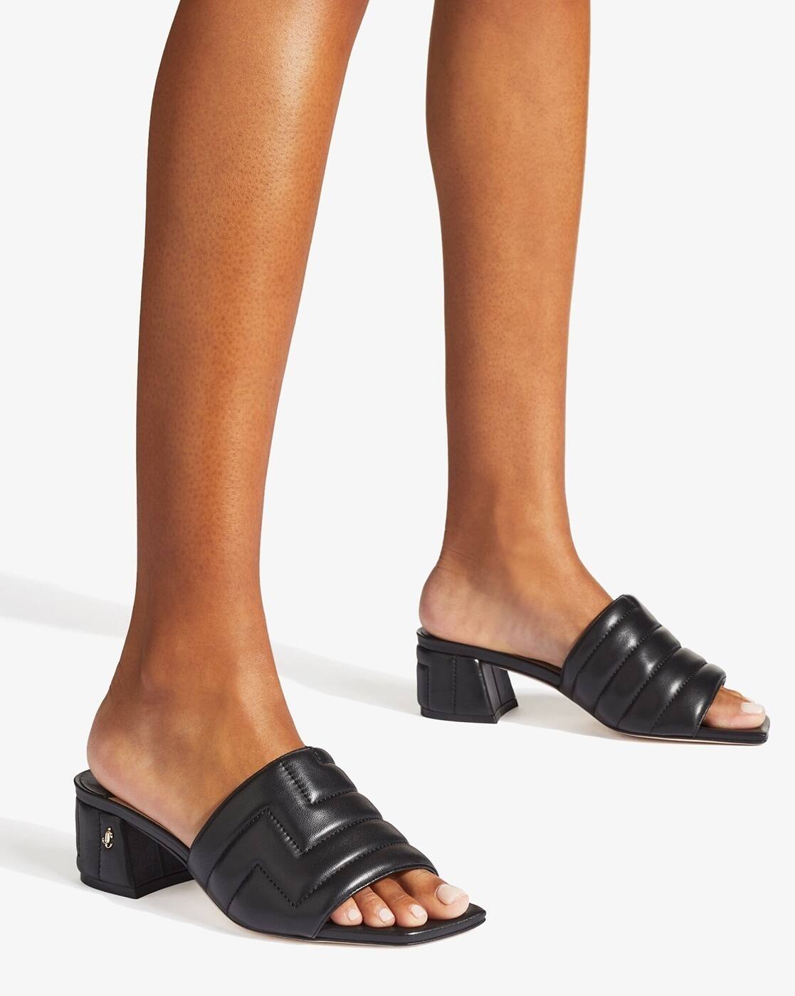 パンプス JIMMY CHOO THEMIS45 QUILTED NAPPA LEATHER MULE Buy Jimmy Choo Themis 45 Quilted Sandals | Black Color Women