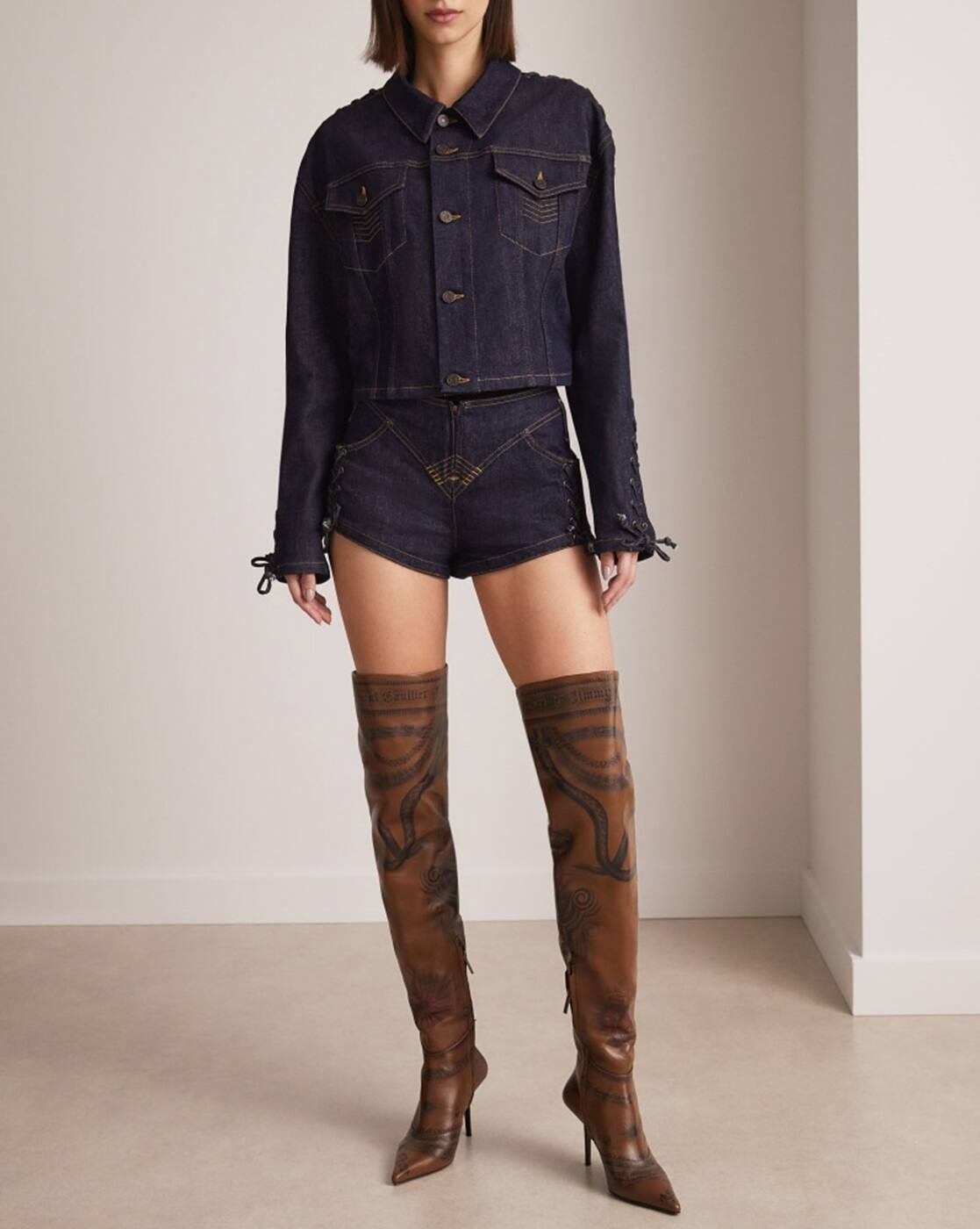 靴 Jean Paul Gaultier leather boots Buy Jimmy Choo JC x Jean Paul Gaultier Tattoo Printed