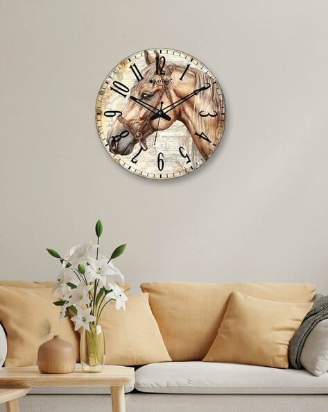 Olive Tree Graphic Print Wooden Wall Clock
