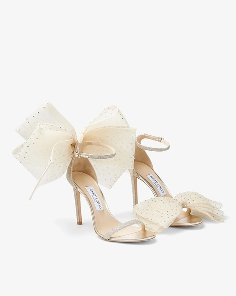 White Aveline 100 bow-embellished grosgrain sandals | Jimmy Choo |  NET-A-PORTER | Jimmy choo wedding shoes, Jimmy choo wedding, Jimmy choo bow