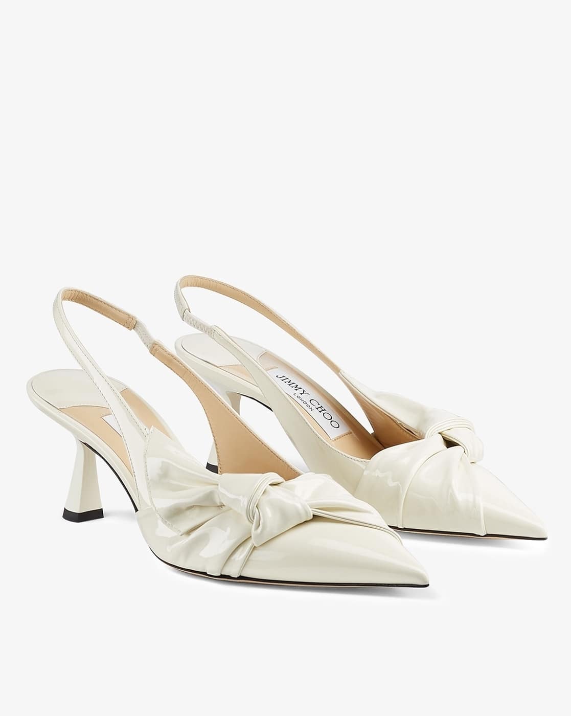 Buy Jimmy Choo Elinor Sb 65 Soft Patent Pumps | White Color Women