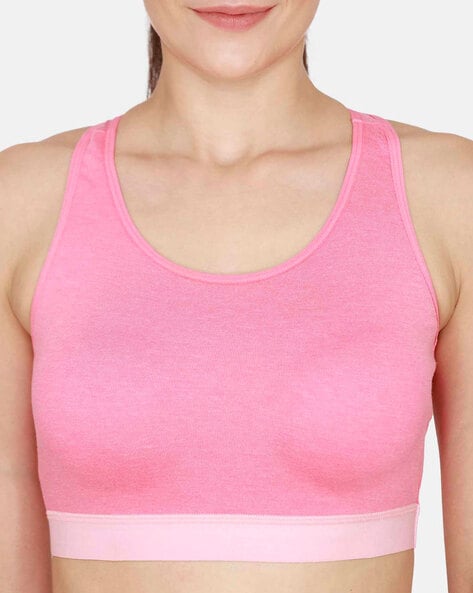 Buy Silvertraq Padded T Back Sports Top in Coral online