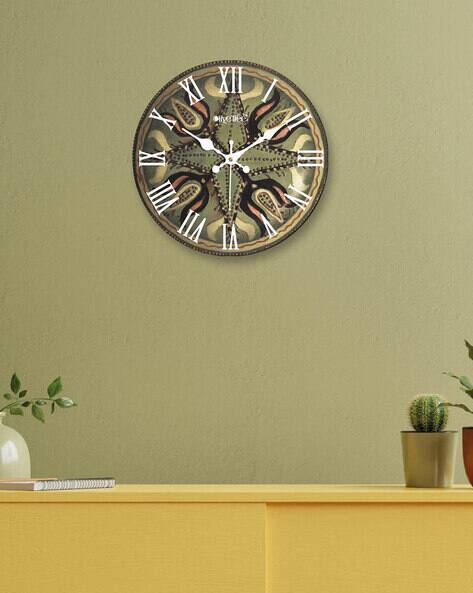 Olive Tree Printed Wooden Silent Movement Wall Clock