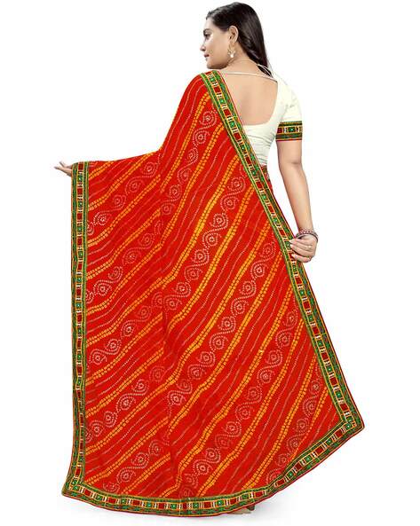 Buy Red Hand Woven Traditional Chunri Print Kota Saree (With Blouse -  Cotton) 12638 | www.maanacreation.com