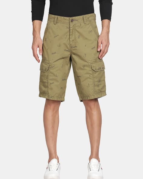 Men Regular Fit Flat-Front Shorts