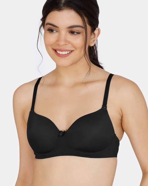Buy Zivame At Work Padded Wired 3/4th Coverage Strapless Bra - Black at  Rs.1271 online