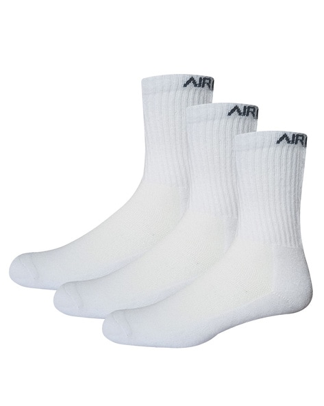 White nike cheap mid calf socks