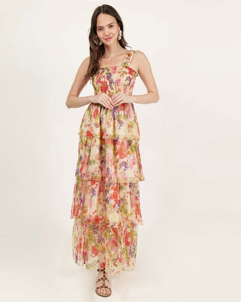 open lace back dress Dark Navy One Shoulder Satin Floral Applique Gown