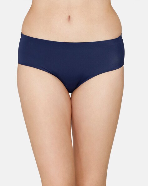 Buy Zivame Low Rise Zero Coverage Thong Blue online