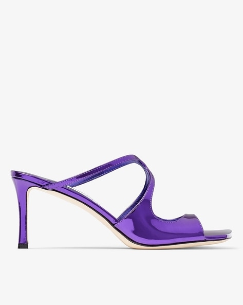 Jimmy Choo Size 40 Silk Strappy High Heeled Shoes In Purple Silk. | eBay