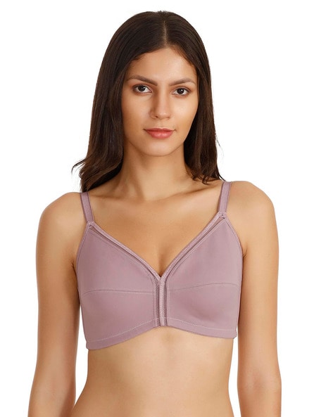 Buy Women's Zivame Green Plain 3/4th Coverage Minimiser Bra with Hook and  Eye Closure Online
