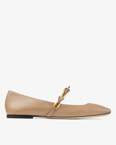Buy Jimmy Choo Diamond Tilda Flat | Beige Color Women | AJIO LUXE