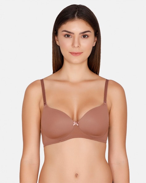 Buy Zivame Double Layered Non Wired Full Coverage Bra-White at Rs.895  online