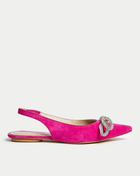 Women Pointed-Toe Slingback Flat Sandals