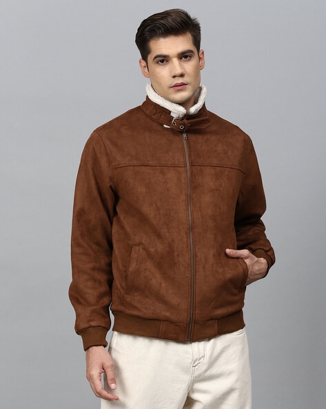 Men Regular Fit Bomber Jacket