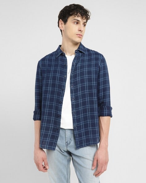 Levis Men Checked Slim Fit Shirt